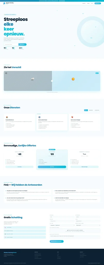 Websiteontwerp 'Licht & Modern'
