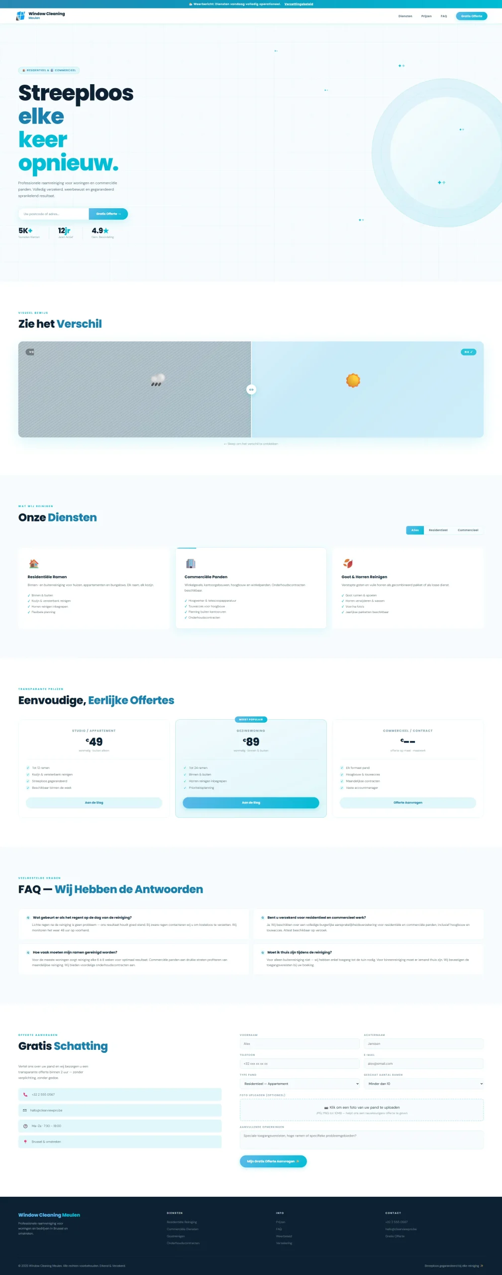Websiteontwerp 'Licht & Modern'