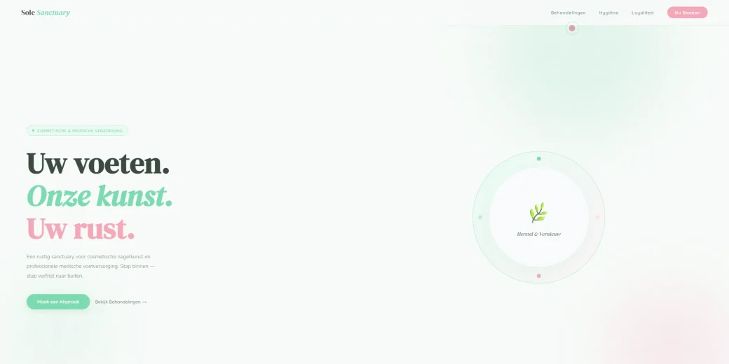 Websiteontwerp 'Organisch & Rustgevend'