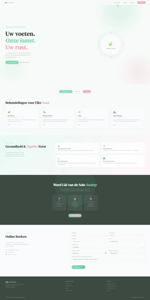 Websiteontwerp 'Organisch & Rustgevend'
