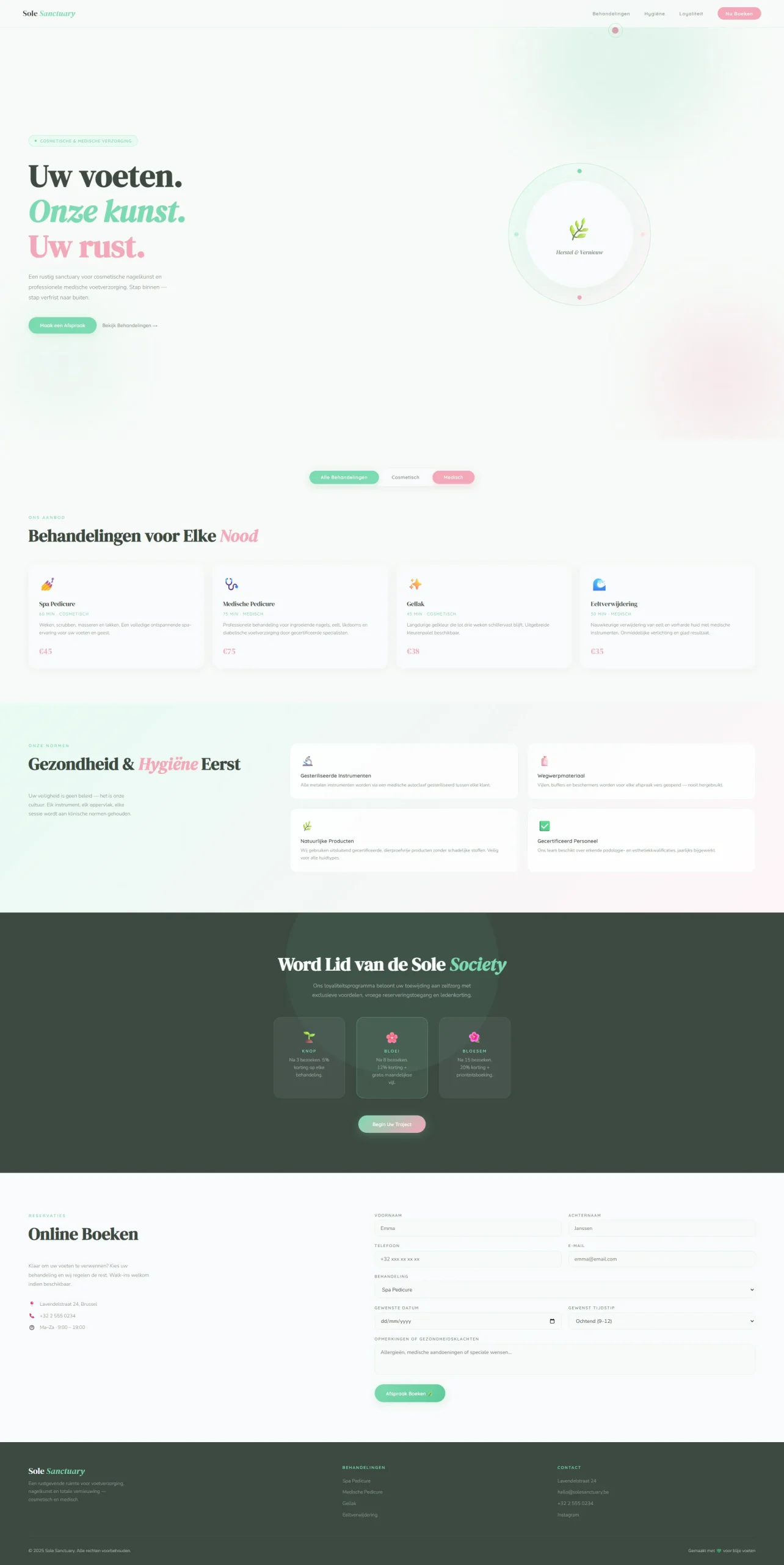 Websiteontwerp 'Organisch & Rustgevend'