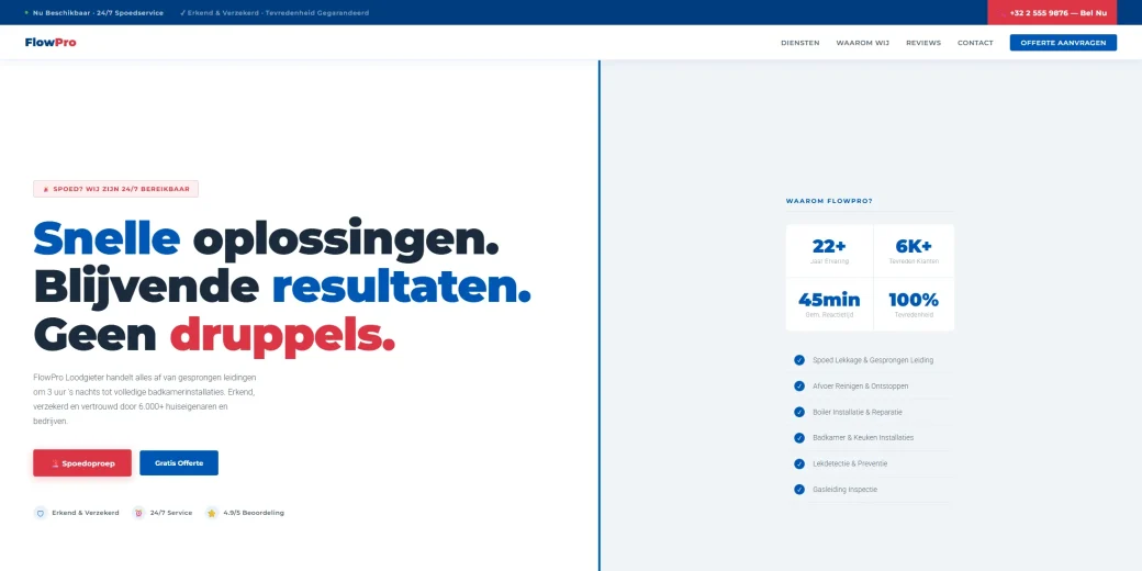 Websiteontwerp 'Krachtig & Zakelijk'