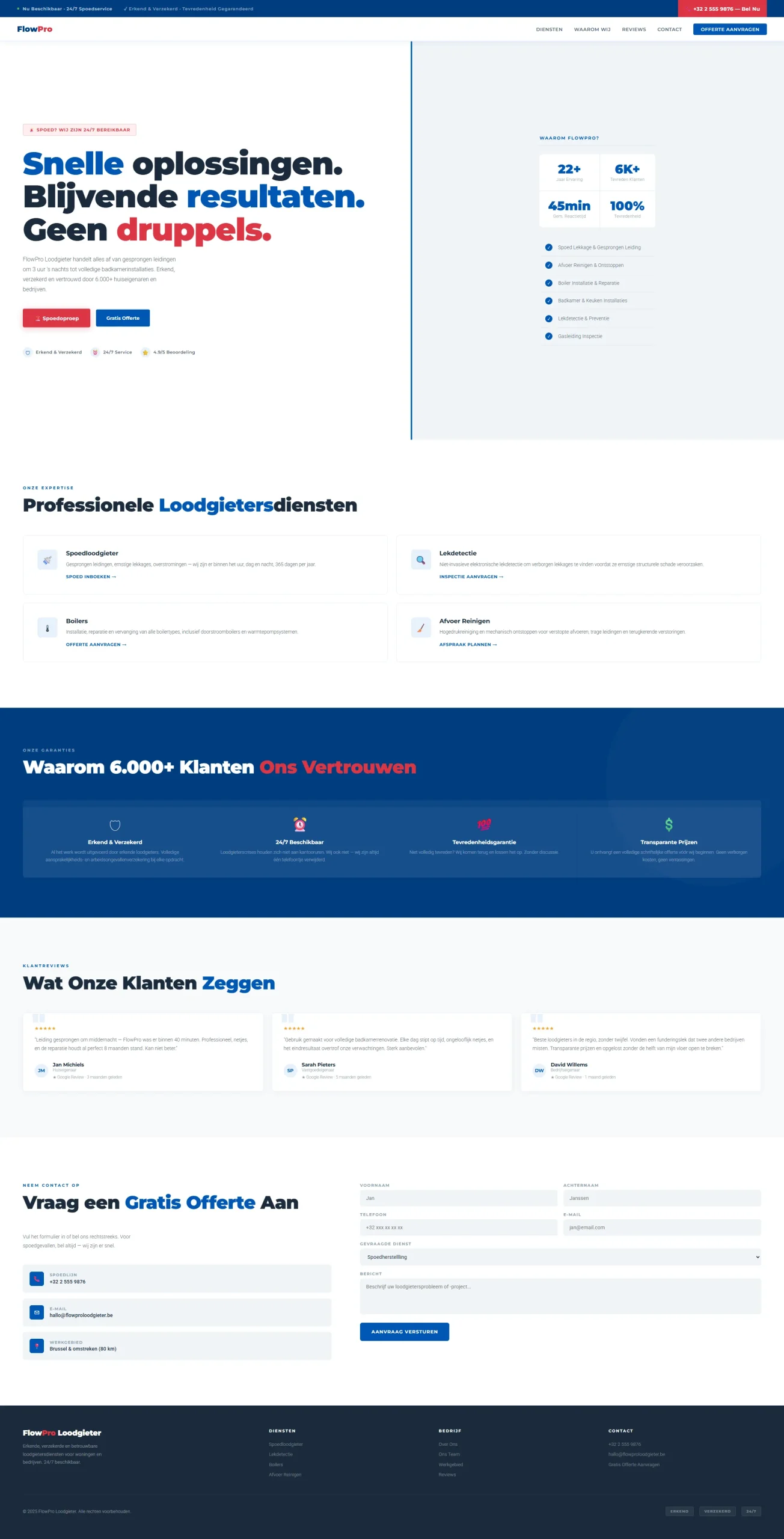 Websiteontwerp 'Krachtig & Zakelijk' voor een bedrijf uit Bree