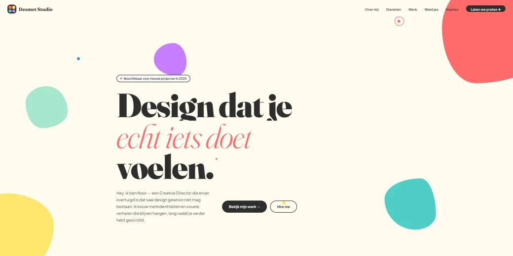 Websiteontwerp 'Kleurrijk & Speels'