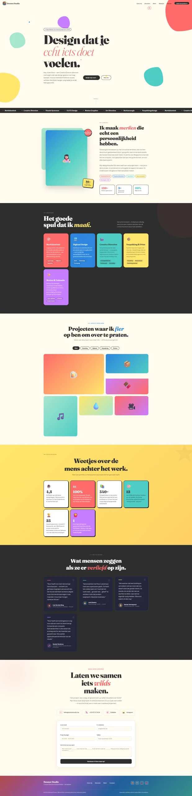 Websiteontwerp 'Kleurrijk & Speels'