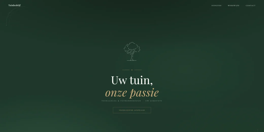 Websiteontwerp 'Tuin & Groen'